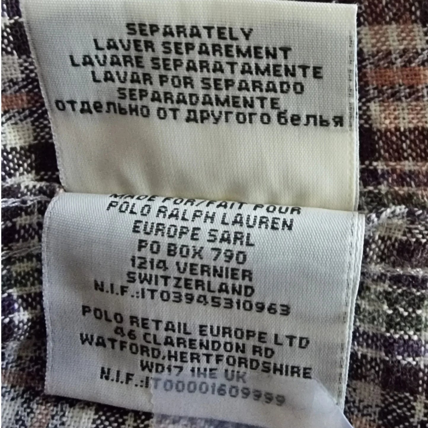 Ralph Lauren's Denim & Supply Men's Brown Check Short Sleeve Shirt UK S - Timelessfashions