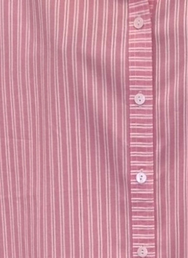 Caroline Charles Pink & White Candy Stripe Shirt UK 16 US 12 EU 44 IT 48 Timeless Fashions