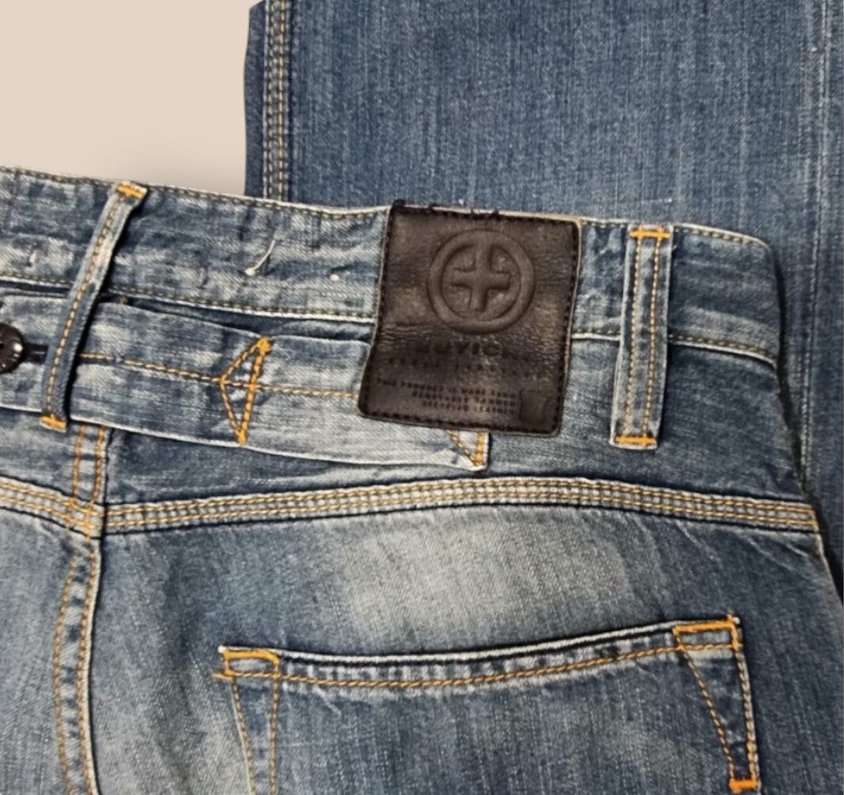 Kuyichi Daniel Men's Blue Regular Fit Straight Leg Faded Denim Jeans W34 L32 Timeless Fashions