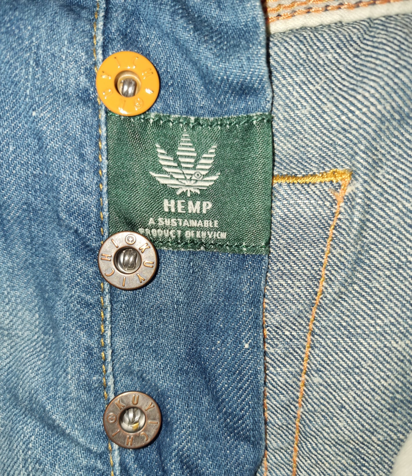 Kuyichi Daniel Men's Blue Regular Fit Straight Leg Faded Denim Jeans W34 L32 Timeless Fashions