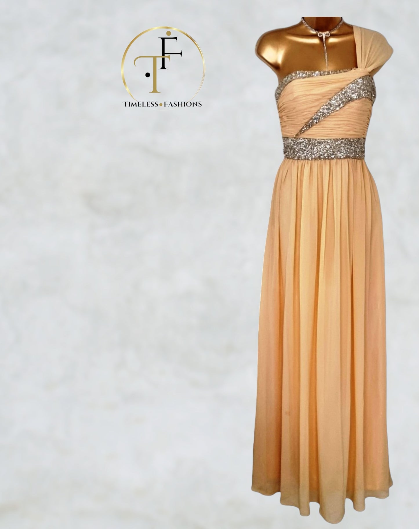 Amore Women’s Long Cream Special Occasion Prom Dress UK 10 US 6 EU 38 Timeless Fashions