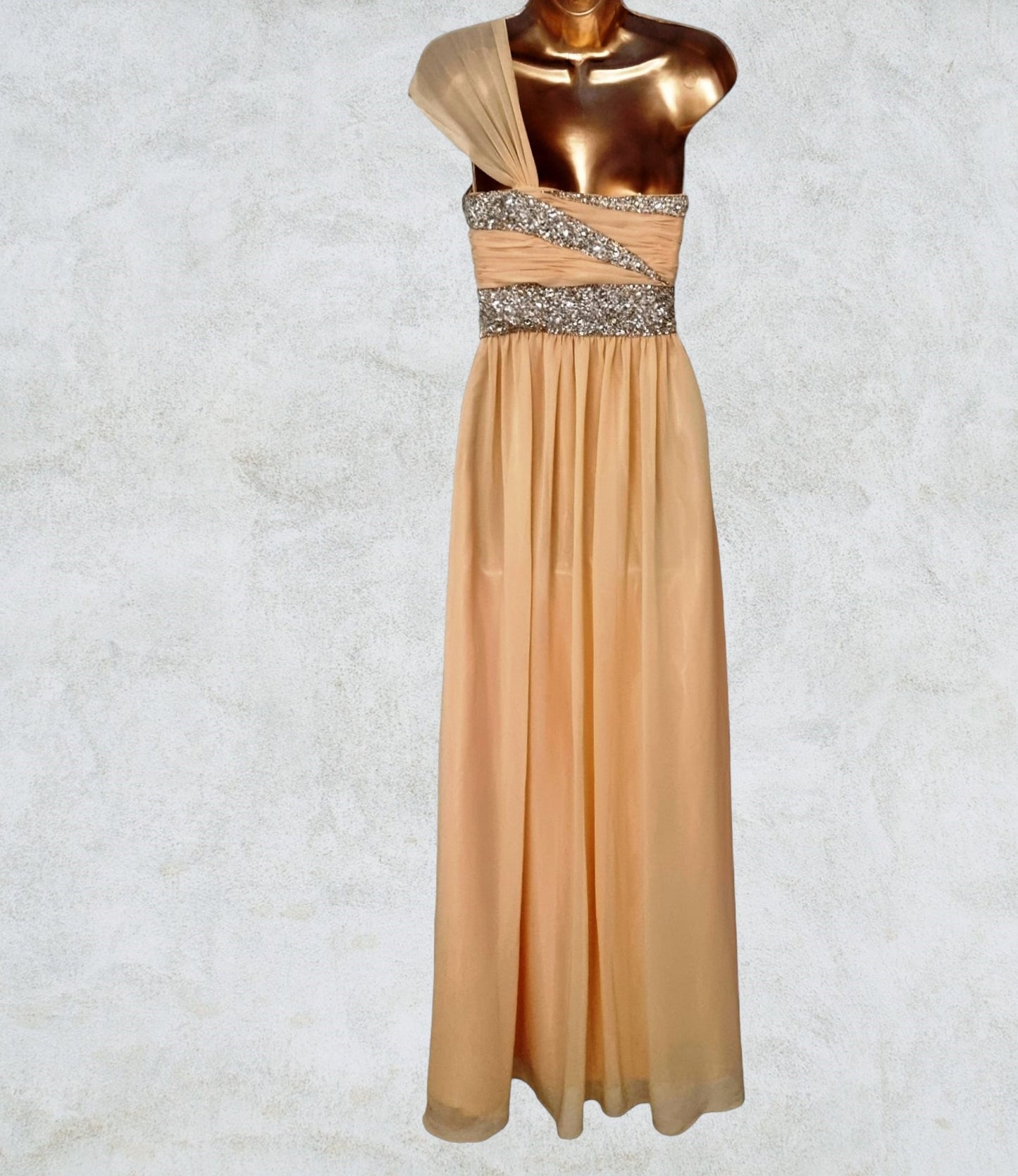 Amore Women’s Long Cream Special Occasion Prom Dress UK 10 US 6 EU 38 Timeless Fashions