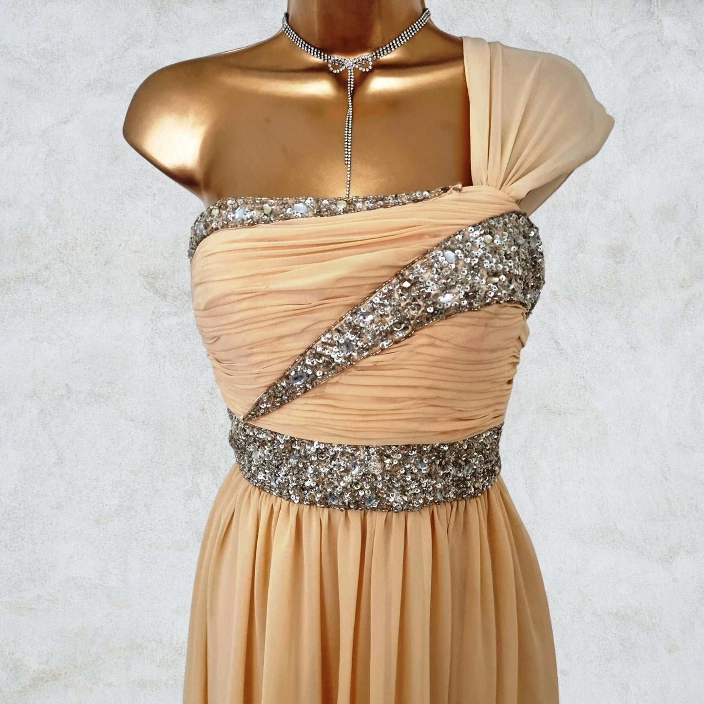 Amore Women’s Long Cream Special Occasion Prom Dress UK 10 US 6 EU 38 Timeless Fashions