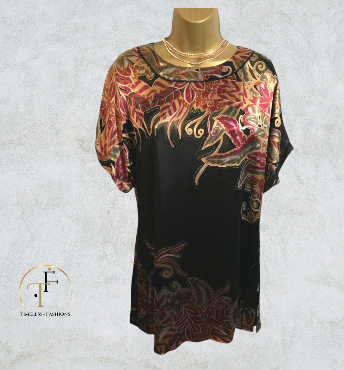 CCDK Black Silk Mix Tunic Dress UK 12 US 8 EU 40 Timeless Fashions