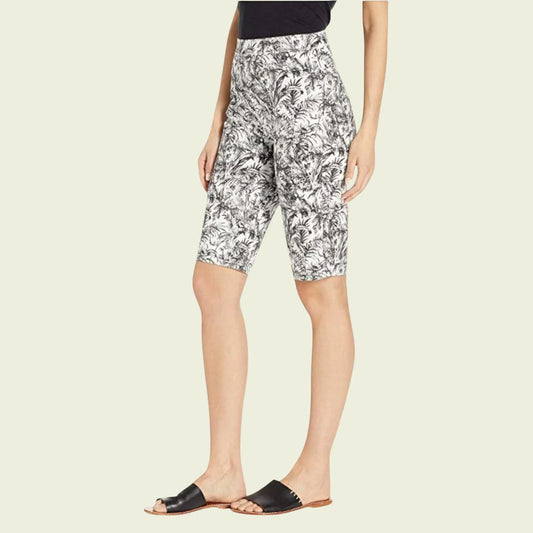 FDJ French Dressing Black & White Pull-On Bermuda Shorts UK 14 US 10 EU 42 - Timelessfashions