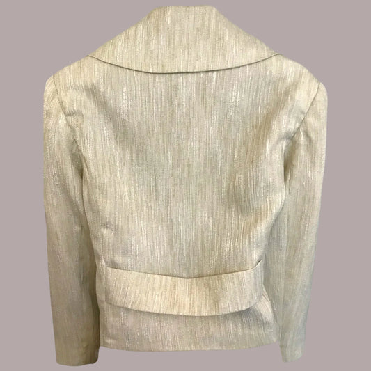 Fosby Design Vintage Cream Peter Pan Collar Jacket UK 12 US 8 EU 40 - Timelessfashions