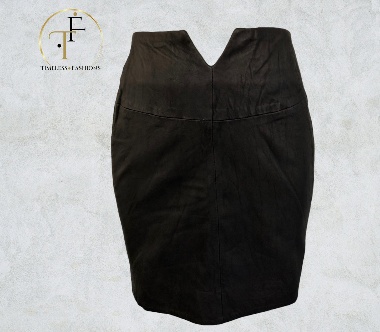 Eleven Paris Black Leather Mini Skirt UK 8 US 4 EU 36 Timeless Fashions