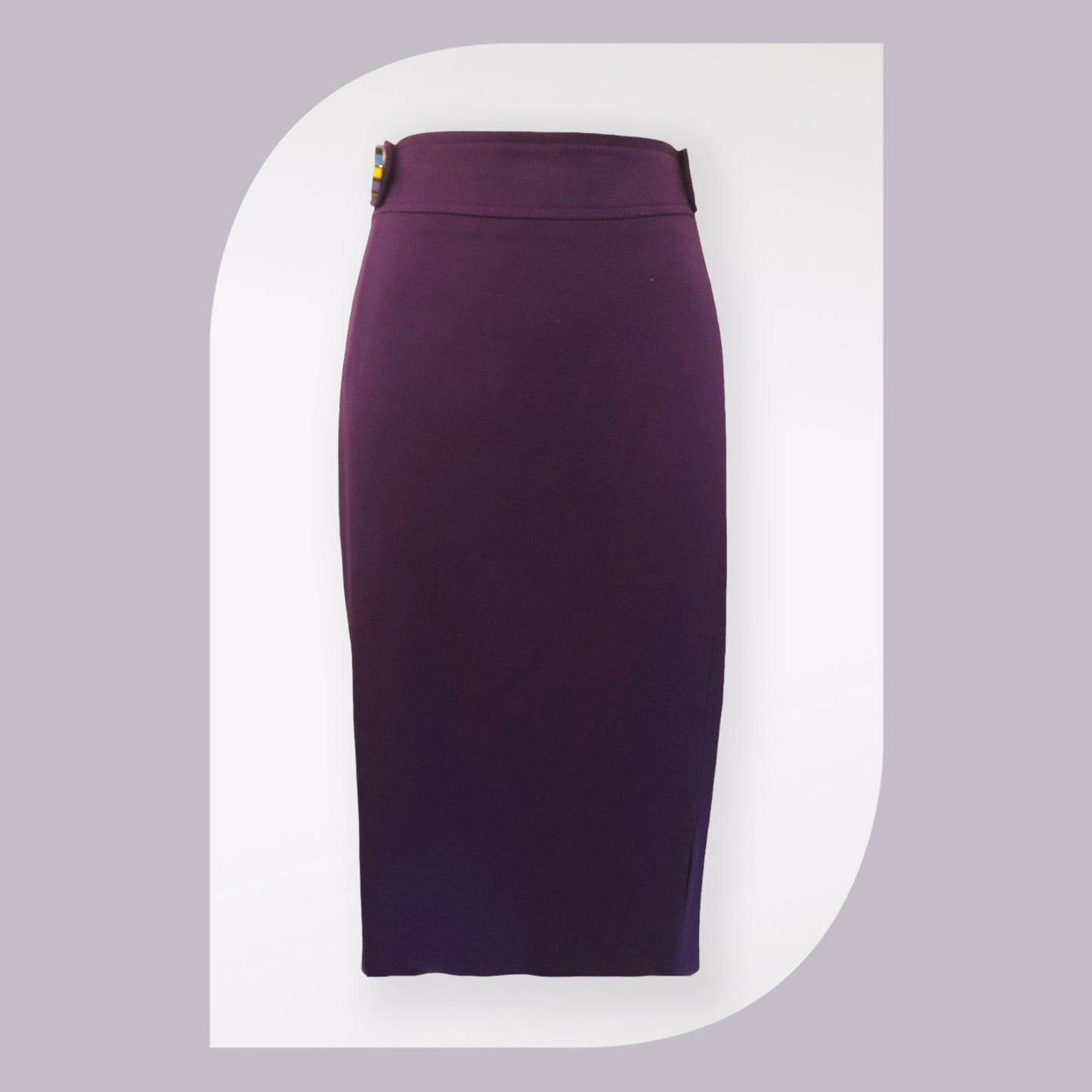 Versace Jeans Women's Purple Midi Pencil Skirt UK 12 US 8 EU 40 IT 44 Timeless Fashions