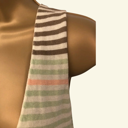 Paul Smith Pale Green Fine Knit Cotton Cashmere Mix Top Size M UK 10/12 - Timelessfashions