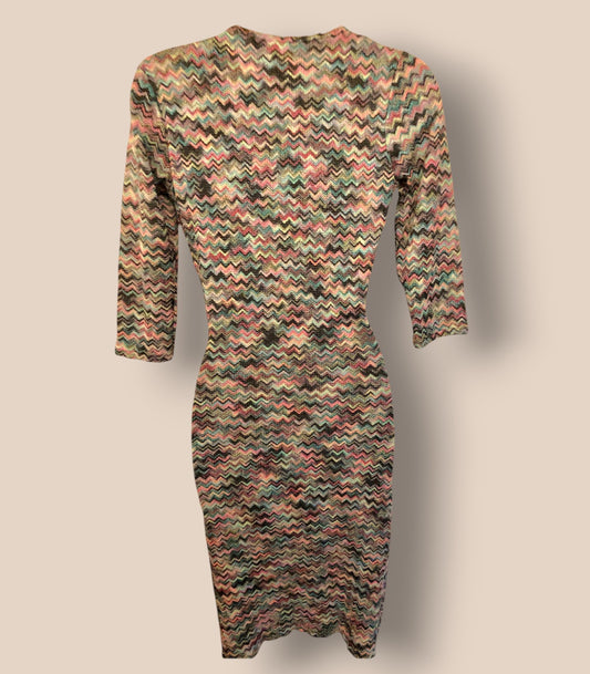 Eden Paris Multicolour Wrap Dress UK 10 US 6 EU 38 Timeless Fashions