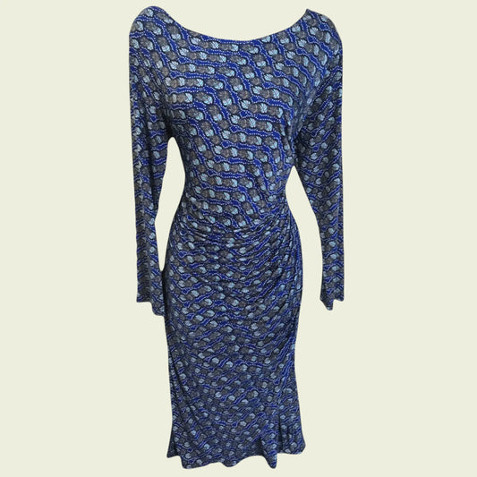 Ingenue Eve Blue Stretch Dress UK 16 US 12 EU 44 - Timelessfashions