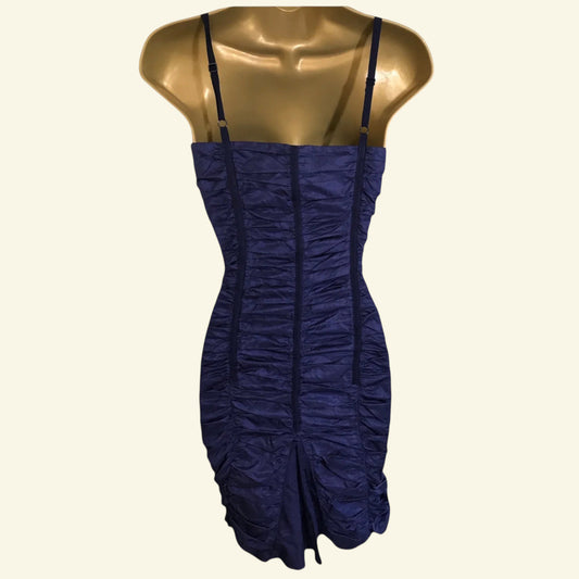 Whistles Purple Ruched Bodycon Dress UK 8 US 4 EU 36 - Timelessfashions