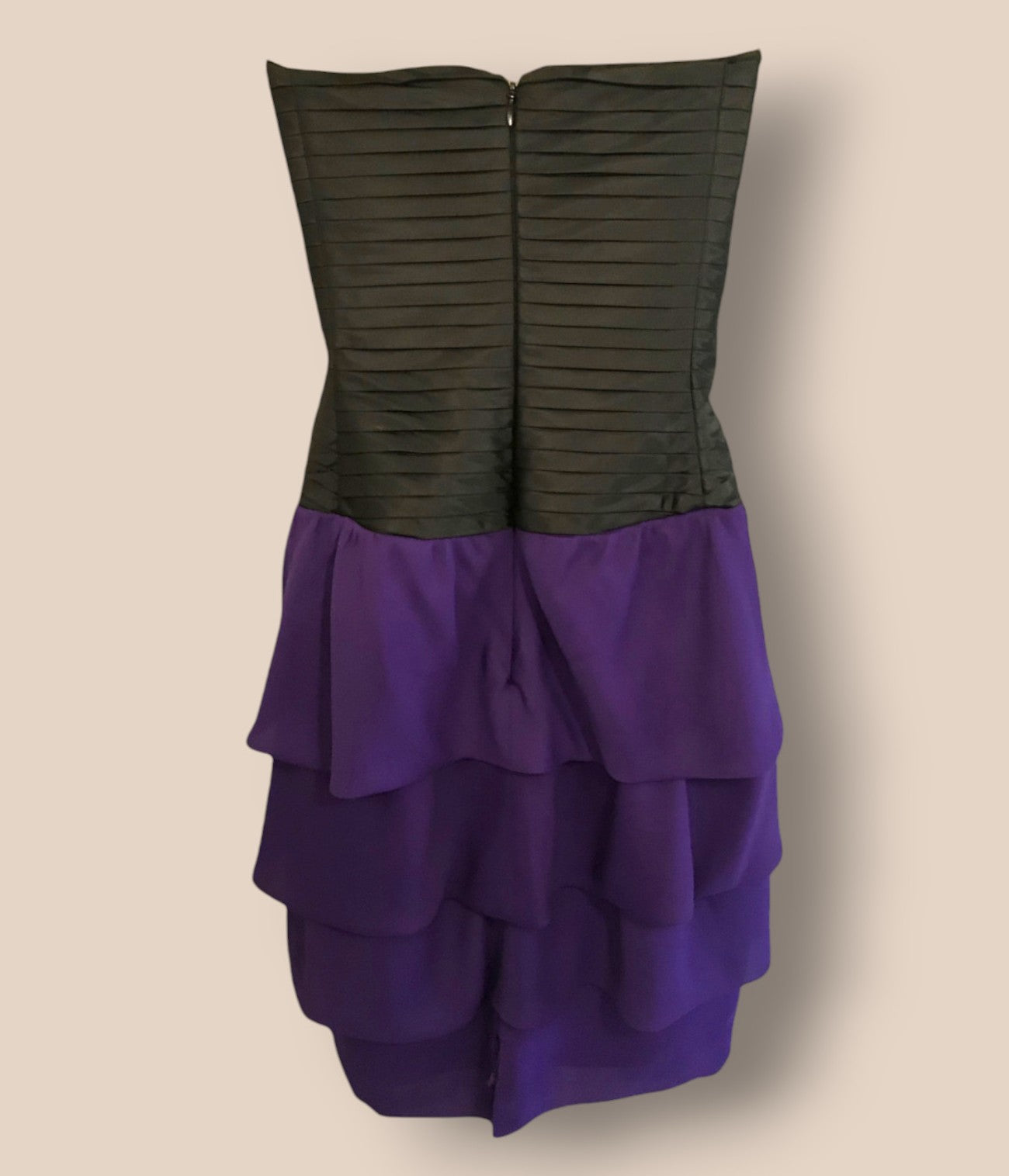 Reiss Women's Black & Purple Helga Evening Dress UK 8 US 4 EU 36 Timeless Fashions