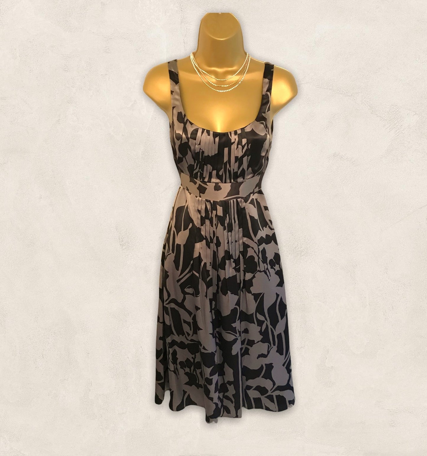 Monsoon Brown Silk Occasion Dress UK 8 US 4 EU 36 Timeless Fashions