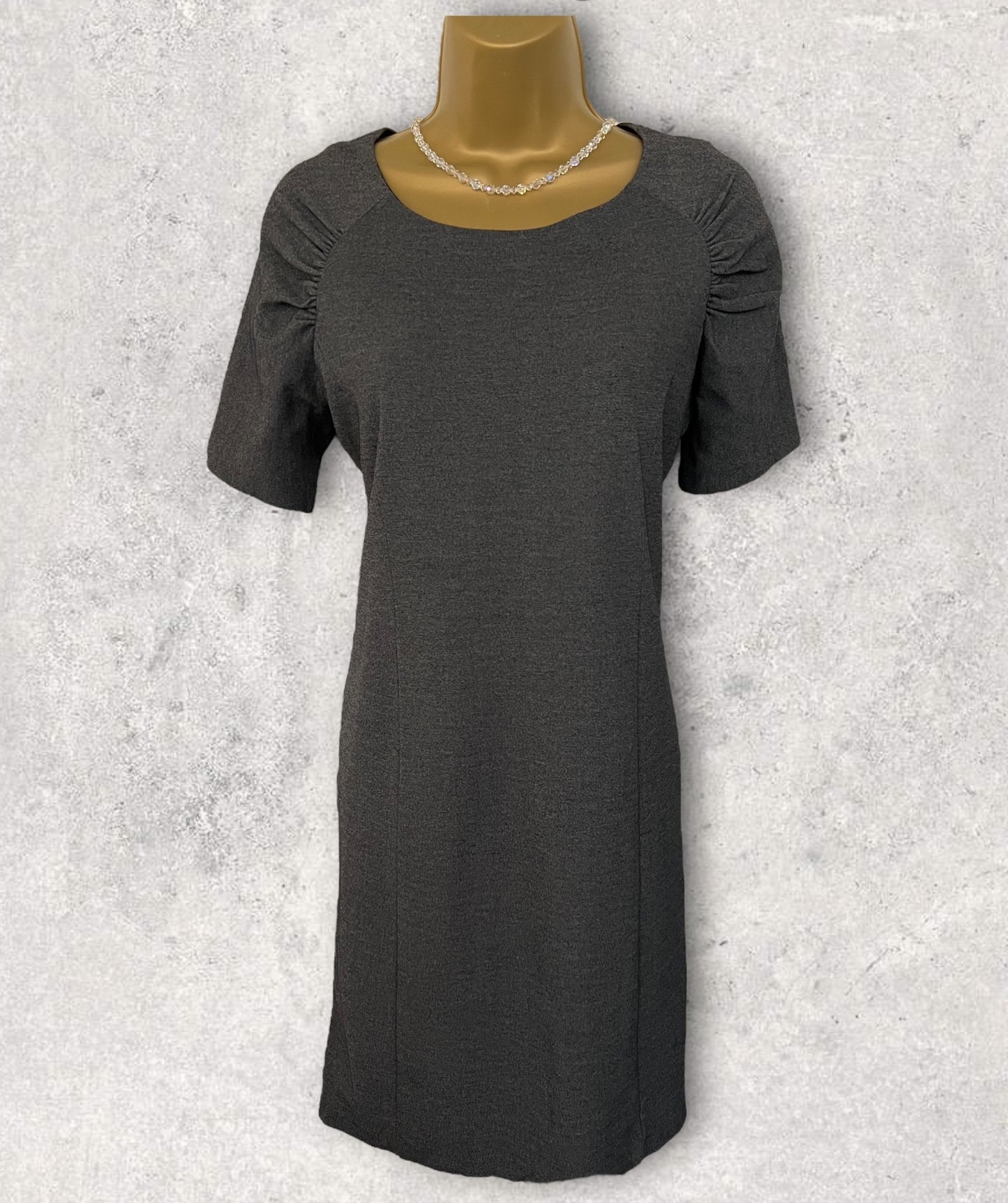 Phase Eight Grey Short Sleeve Dress, Formal, Office UK 14 US 12 EU 42 Timeless Fashions