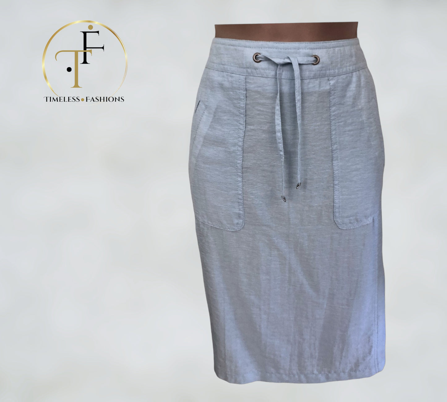 Barbara Lebek Womens Light Blue Summer Lined Pencil Skirt UK 10 US 6 EU 38 Timeless Fashions