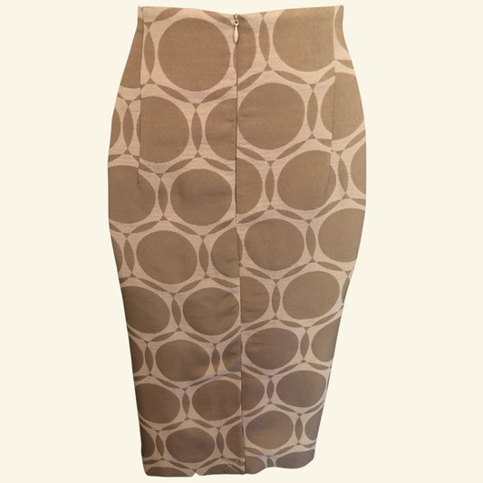 Libra Natural Geo Lined Print Pencil Skirt UK 12 US 8 EU 40 - Timelessfashions