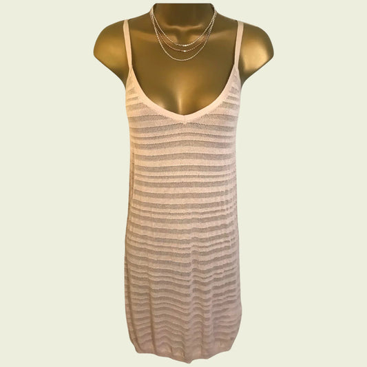 Hoss Intropia Beige Knitted Mini Dress UK 12 US 8 EU 40 - Timelessfashions