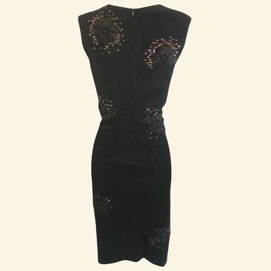 Fenn Wright Manson Ponte Roma Black Wool Dress UK 12 US 8 EU 40 - Timelessfashions