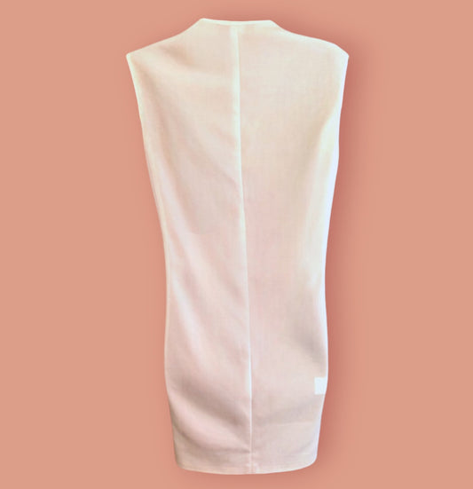 Calvin Klein Cream Sleeveless Stretch Shift Dress UK 12/14 US 8/10 EU 40/42 Timeless Fashions