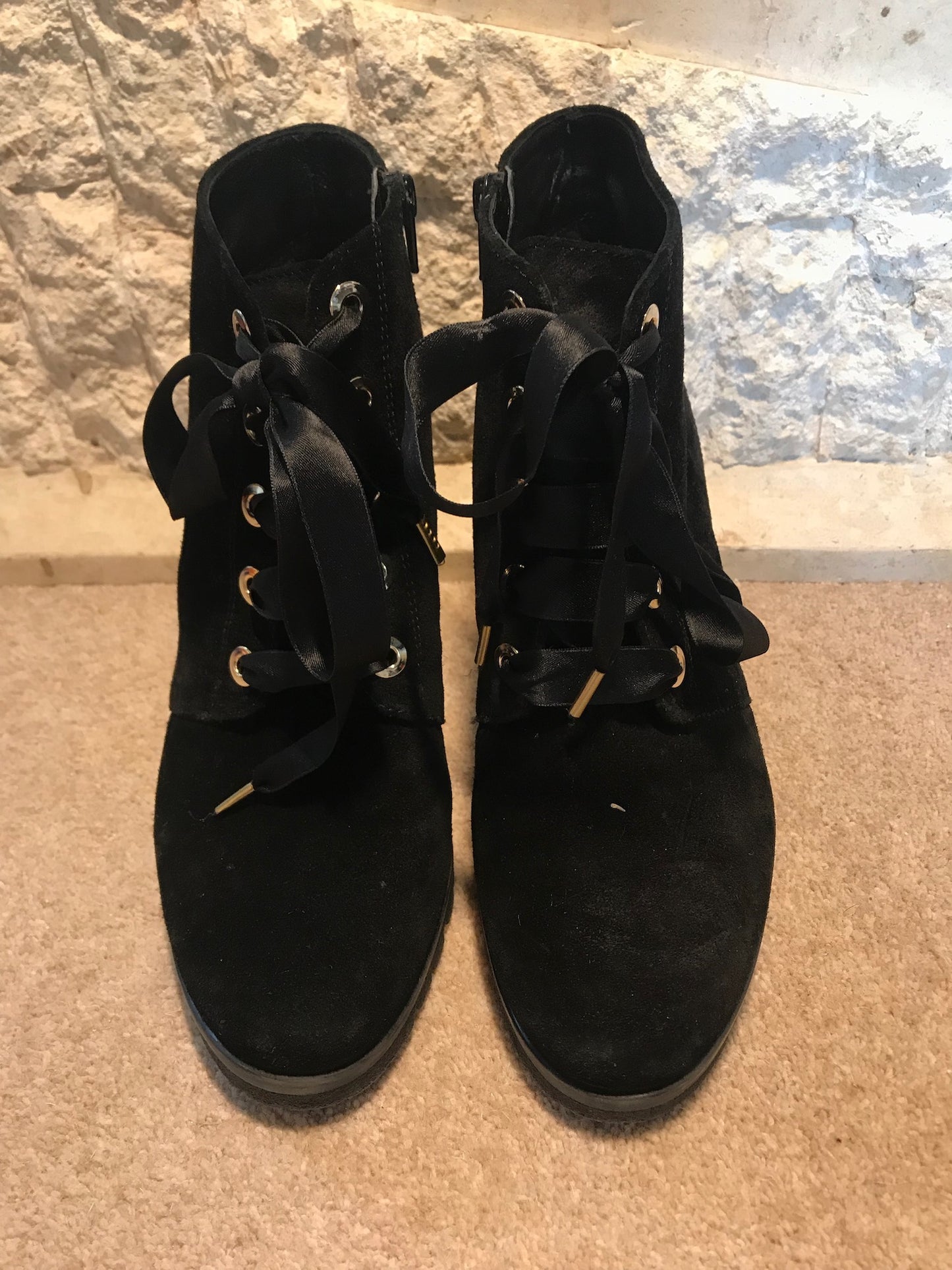 Hogl Women's Black Suede & Leather Ankle Boots UK 7 US 9.5 EU 41 Timeless Fashions