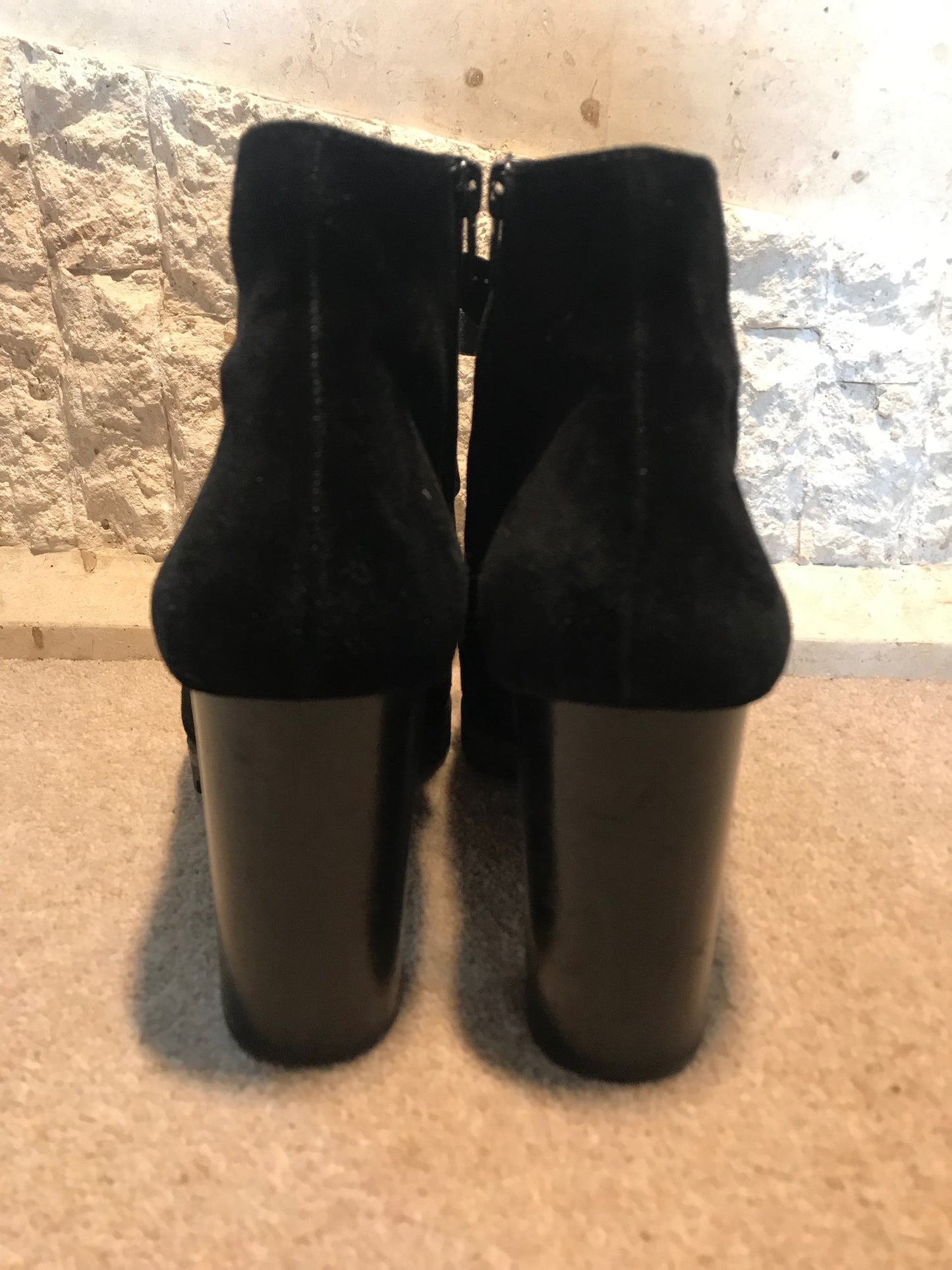 Hogl Women's Black Suede & Leather Ankle Boots UK 7 US 9.5 EU 41 Timeless Fashions