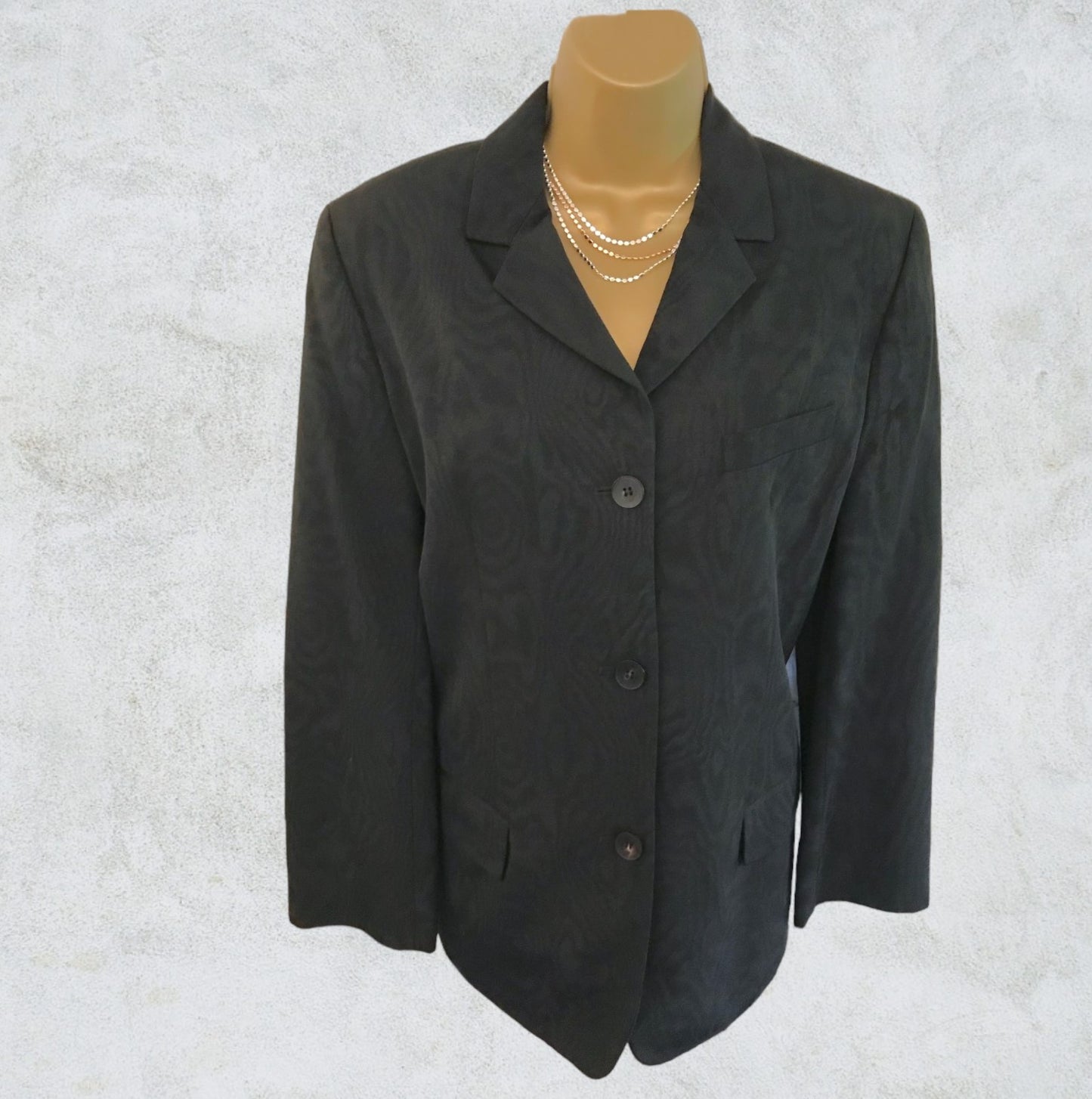 Nicole Farhi Black Tailored Blazer Jacket UK 12 US 8 EU 40 Timeless Fashions