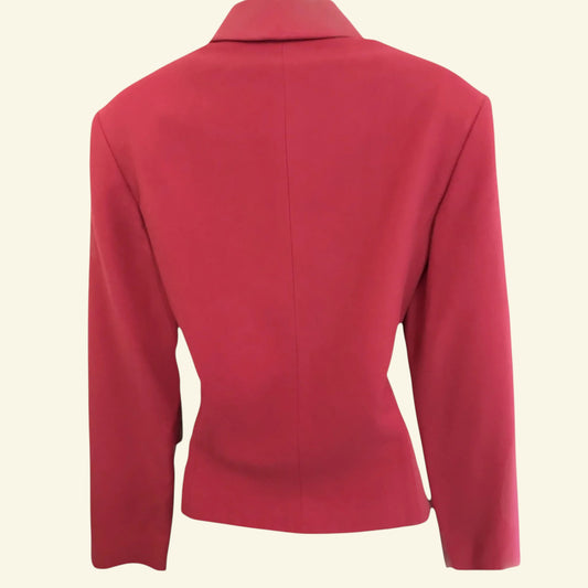 Salvatore Ferragamo Womens Vintage Pink, Wool & Cashmere Jacket UK 10/12 US 6/8 EU 40 IT 44 - Timelessfashions
