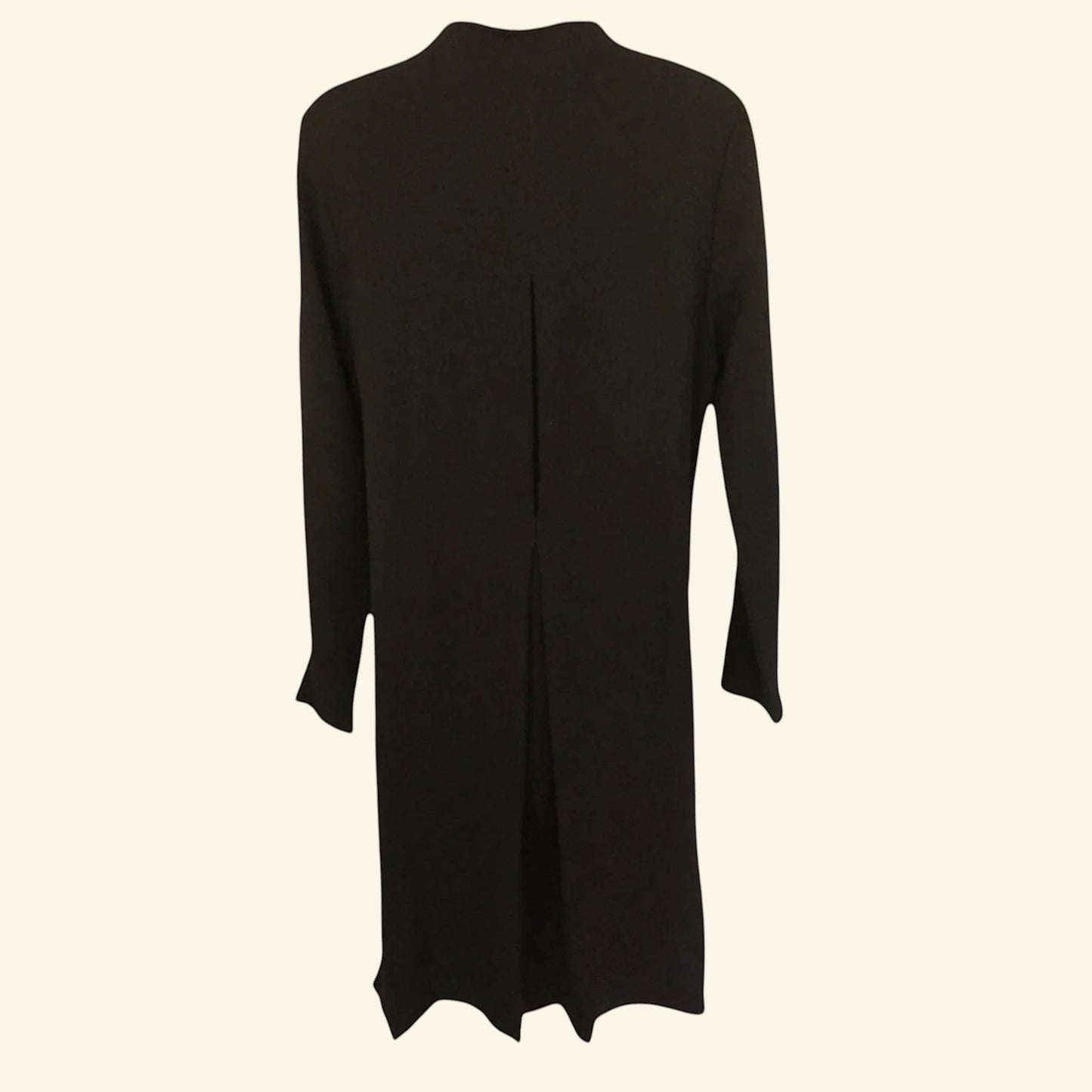 Nitya Black Long Wool Lightweight Coat UK 12 US 8 EU 40 - Timelessfashions