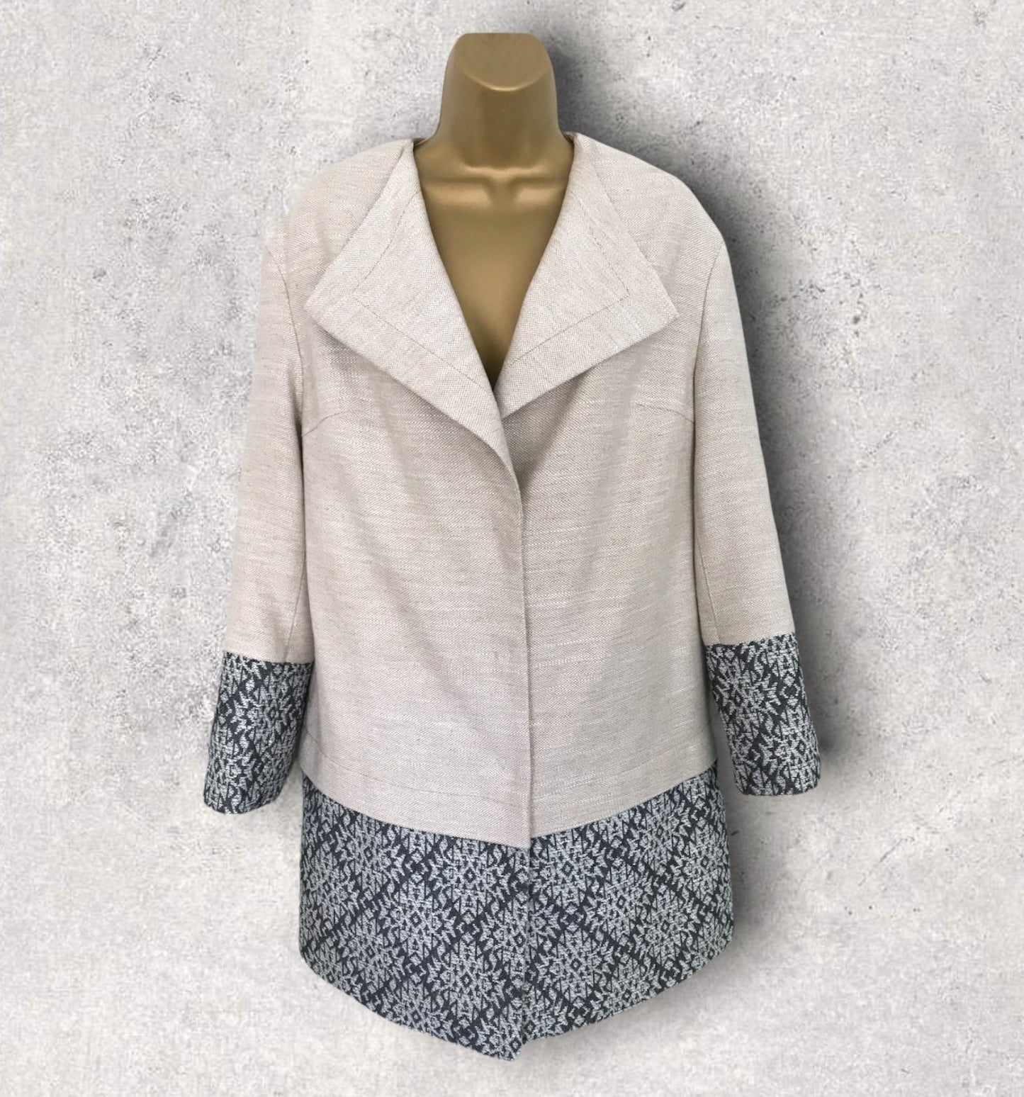Per Una Womens Natural Mix Long Jacket Peacoat UK 10 EU 38 US 6 Timeless Fashions
