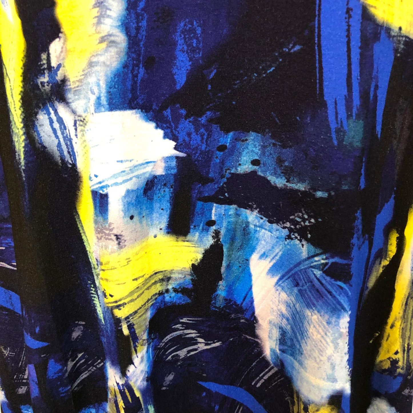Marble Multi Blue & Yellow Floaty Skirt UK 10 US 6 EU 38 - Timelessfashions