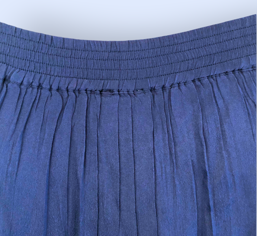 Hoss Intropia Blue Pleated Crepe Mini Skirt UK 12 US 8 EU 40 Timeless Fashions