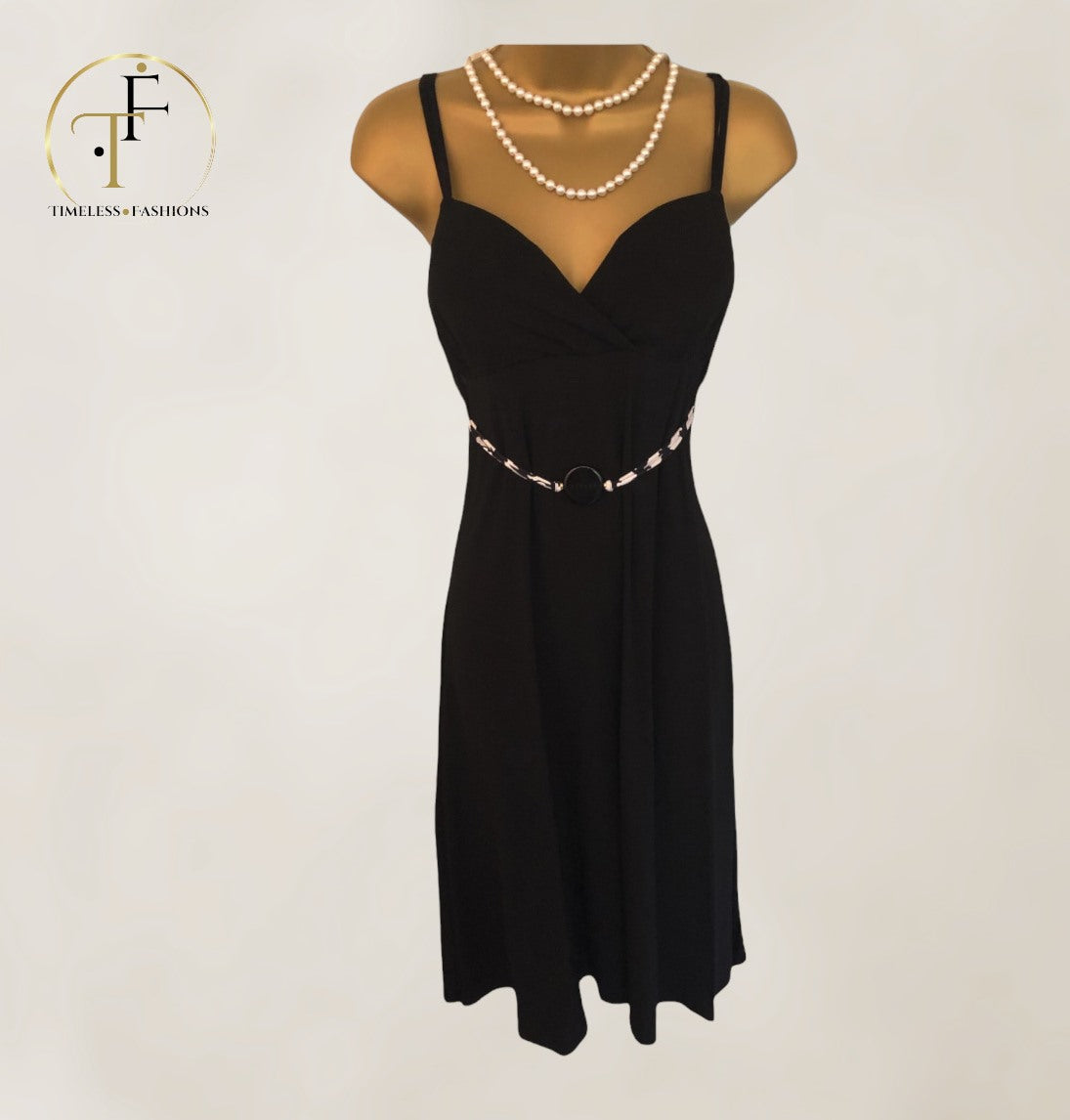 Feraud Paris Black Strappy Dress, Party, Cocktail UK 14 US 10 EU 42 Timeless Fashions