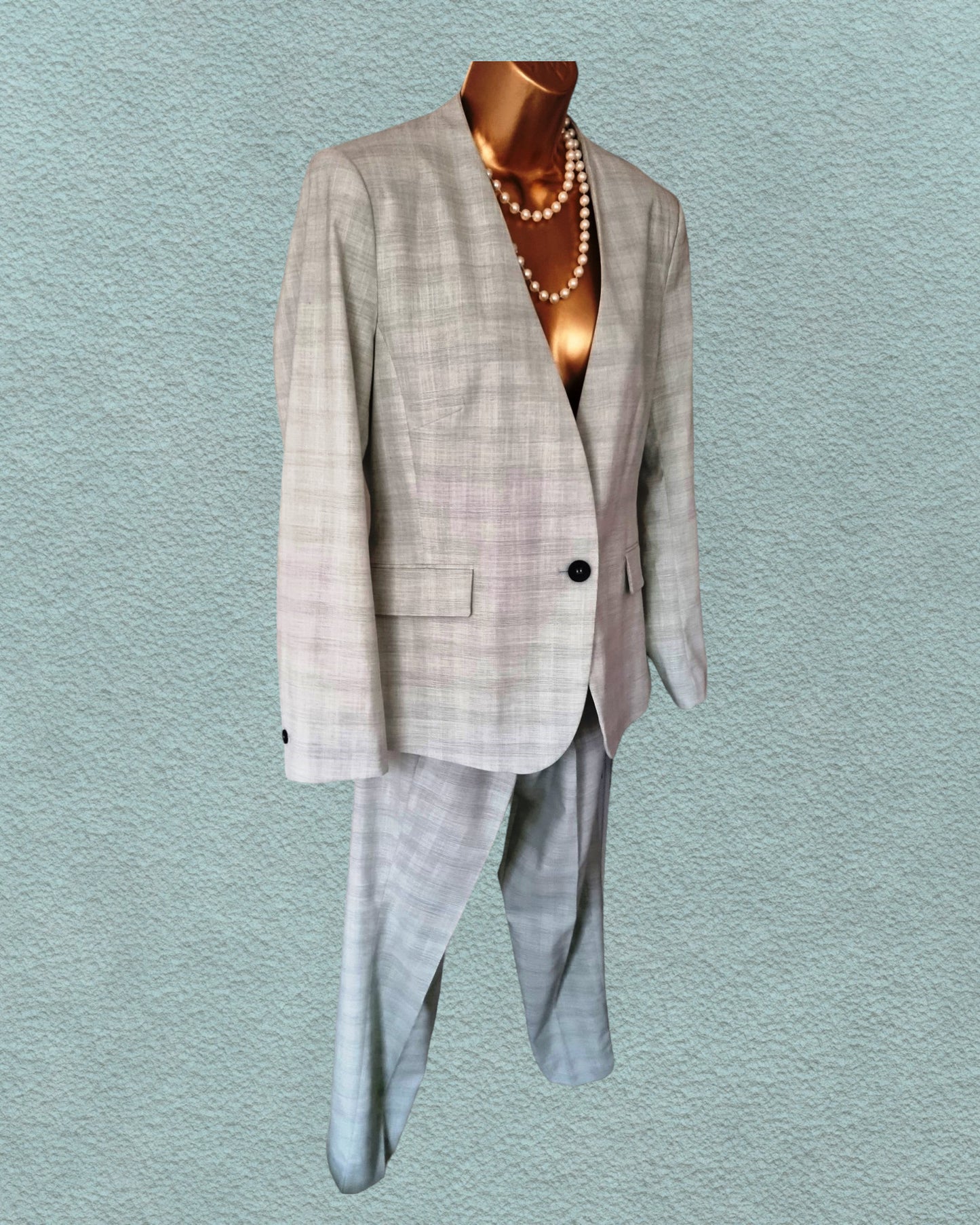 Zara Mint Green Trouser Suit UK 10/12 US 6/8 EU 38/40 Timeless Fashions