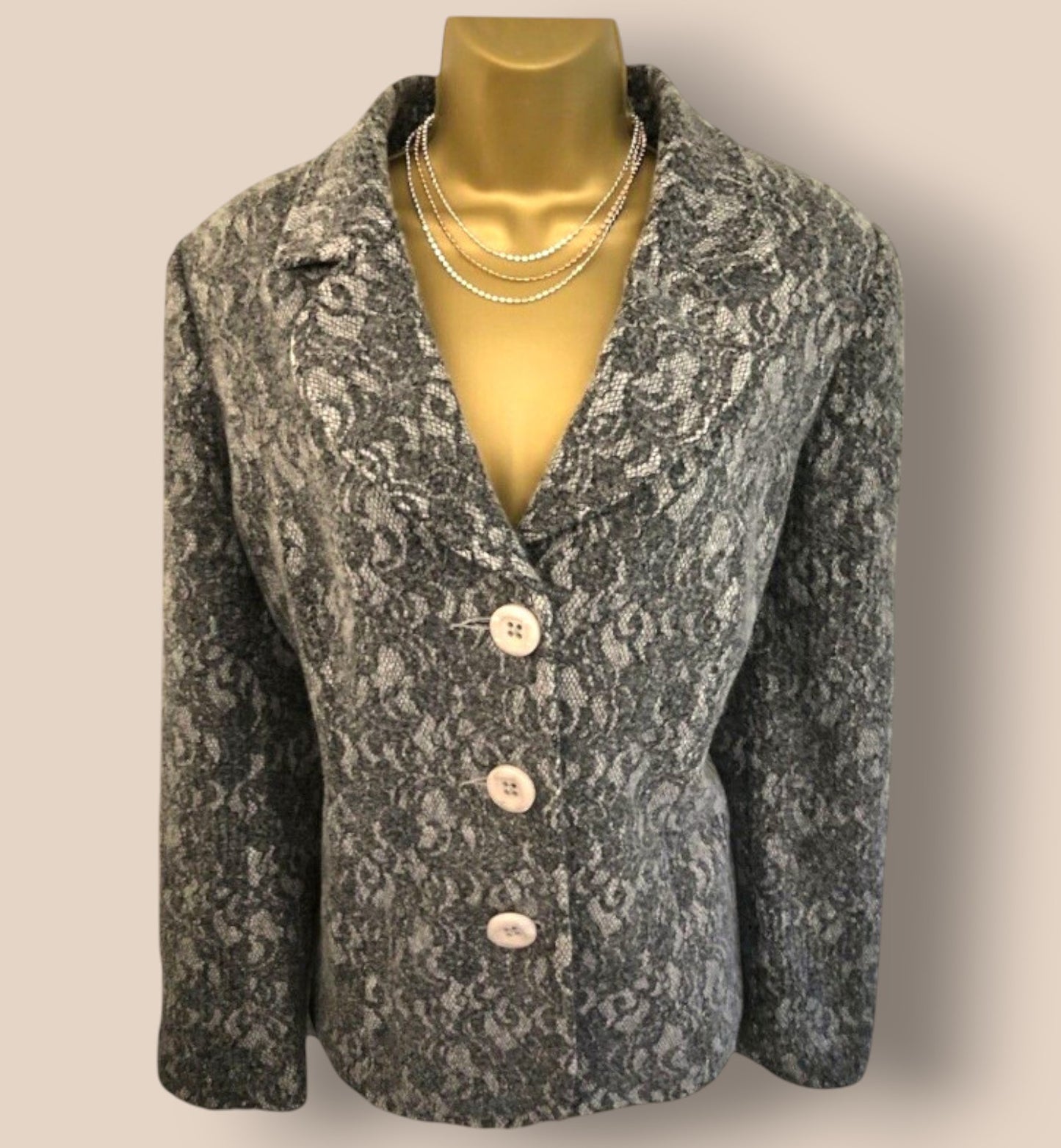 Libra Grey Tailored Winter Jacket UK 16 US 12 EU 44 Timeless Fashions