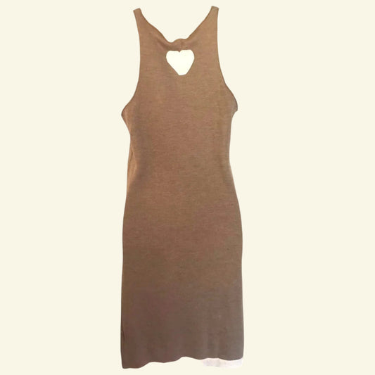 Lounge Lover Brown Soft Knit Dress UK 10 US 6 EU 38 - Timelessfashions