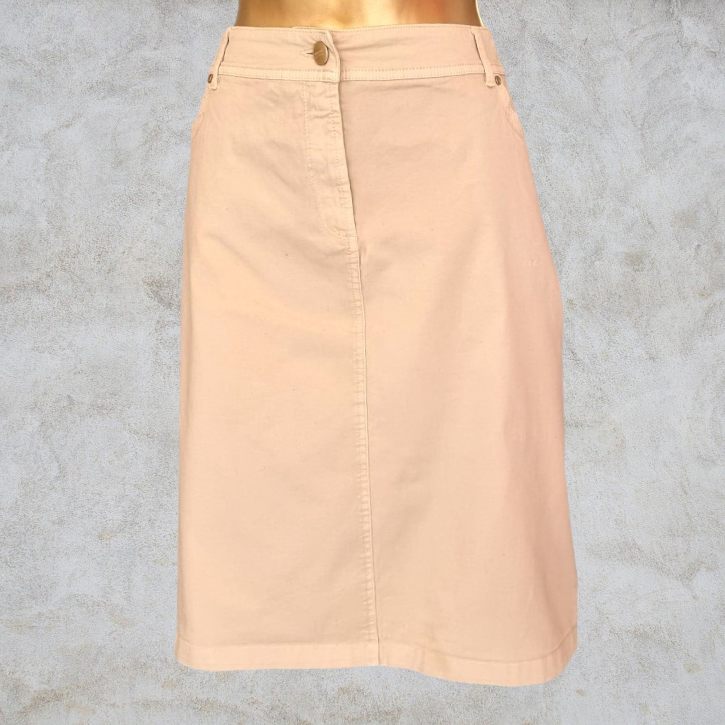 Pomodoro Womens Stone Stretch Cotton Skirt UK 10 EU 38 US 6 Timeless Fashions