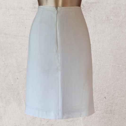 Strenesse Group Cream Lined Pencil Skirt UK 14 US 10 EU 42 Timeless Fashions