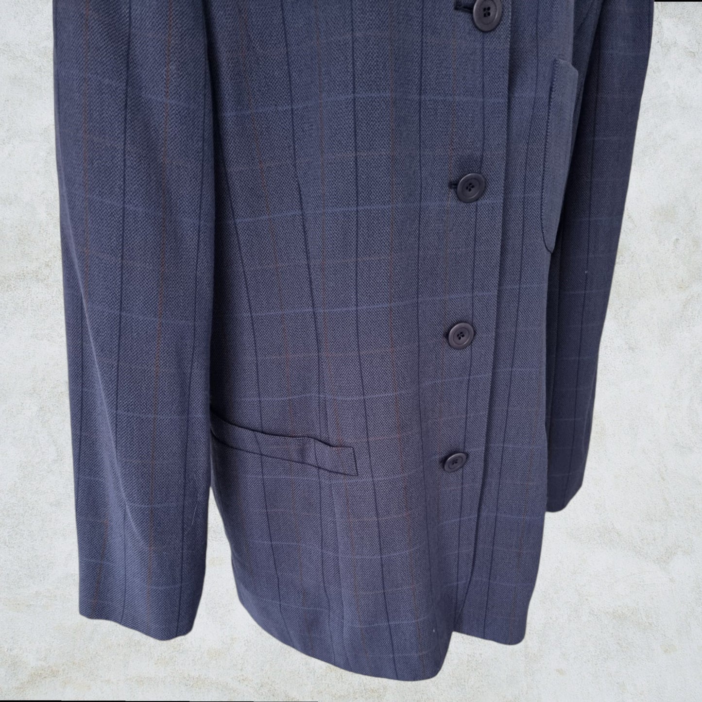 Cerruti 1881 Women's Blue Wool Jacket UK 18 US 14 EU 46 Timeless Fashions