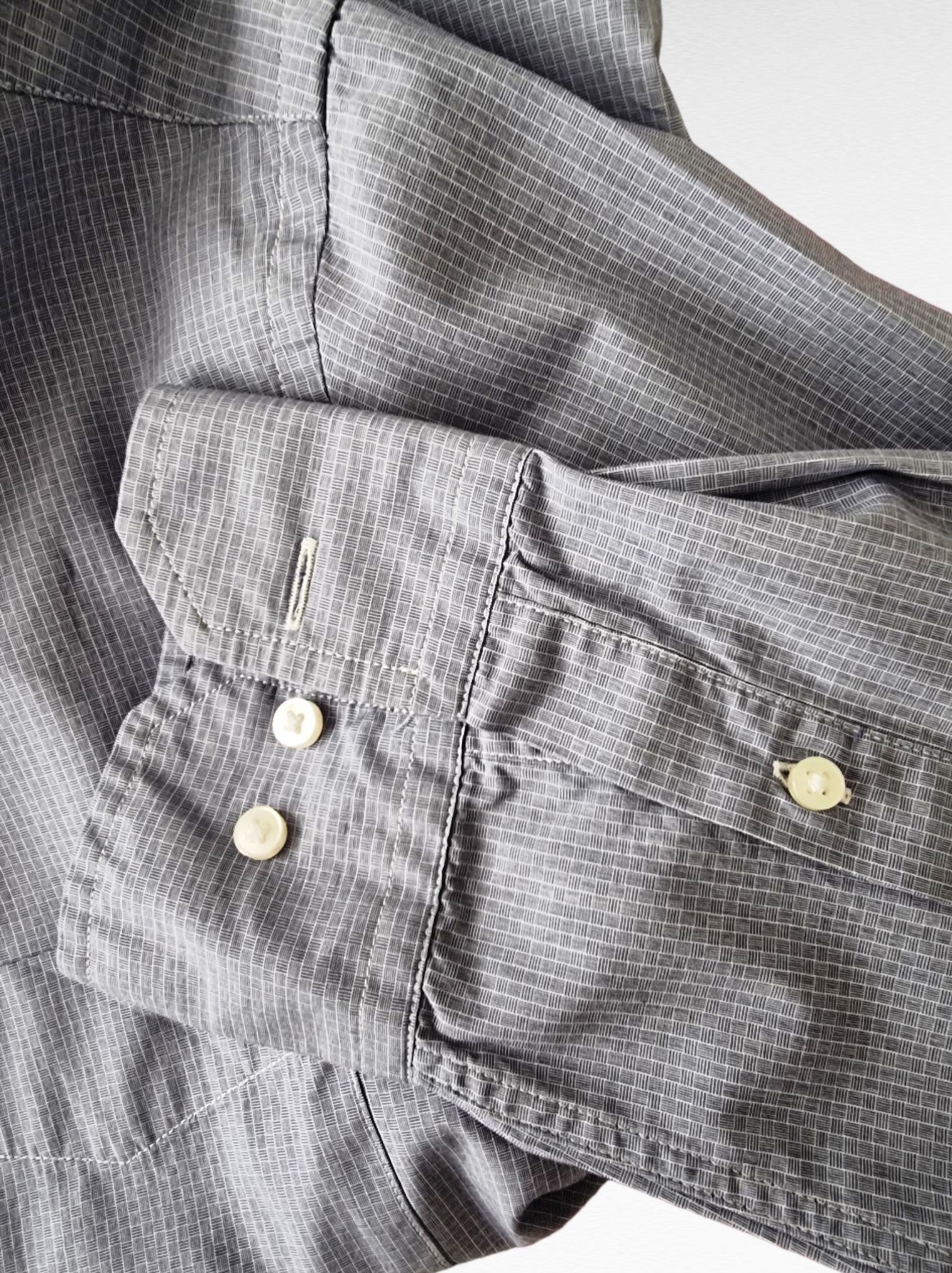 Tommy Hilfiger Men's Blue Check Long Sleeve Oxford Shirt Size 44 16 ½/17 Timeless Fashions