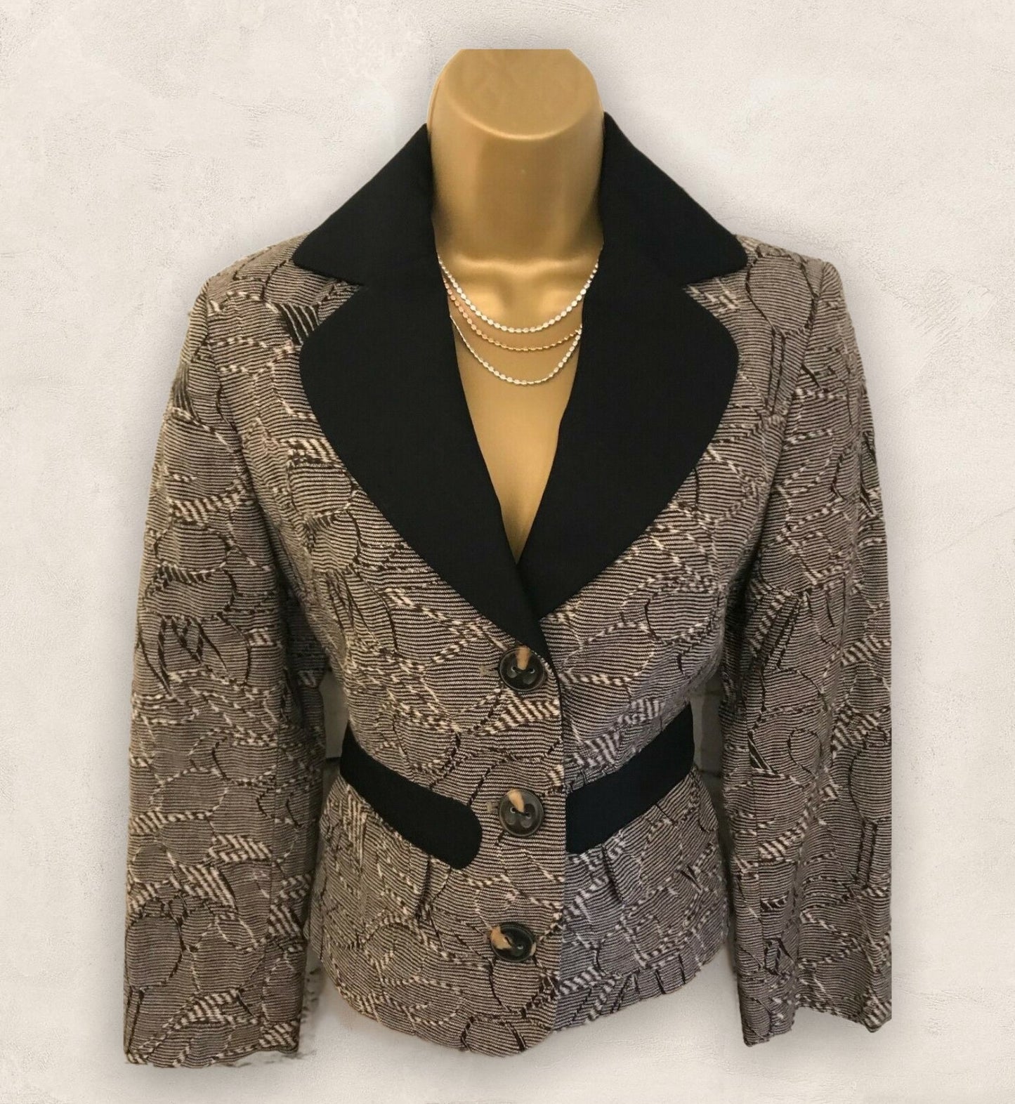 S'NOB by Sans Noblesse Black Blazer Jacket Size M UK 10 US 6 EU 38 Timeless Fashions