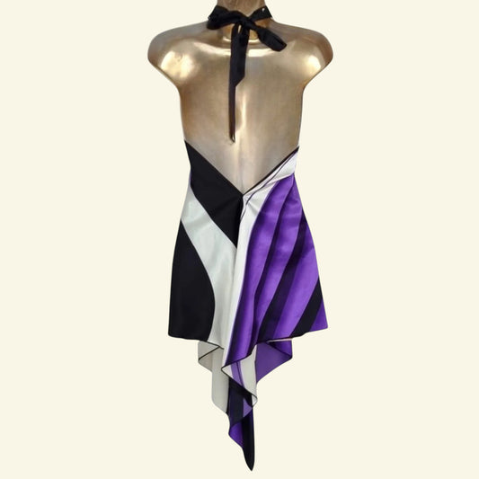 TFNC London, Women's Purple, Black & White Sequinned Top UK10 - Timelessfashions