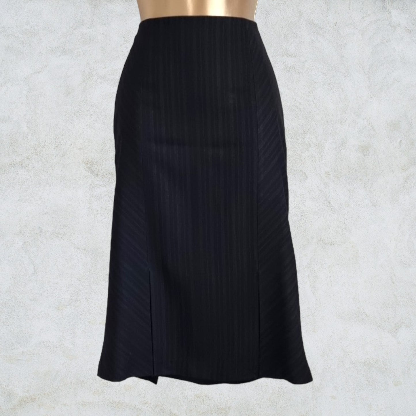 Zapa Black & Brown Herrigbone Design Skirt UK 12 US 8 EU 40 Timeless Fashions