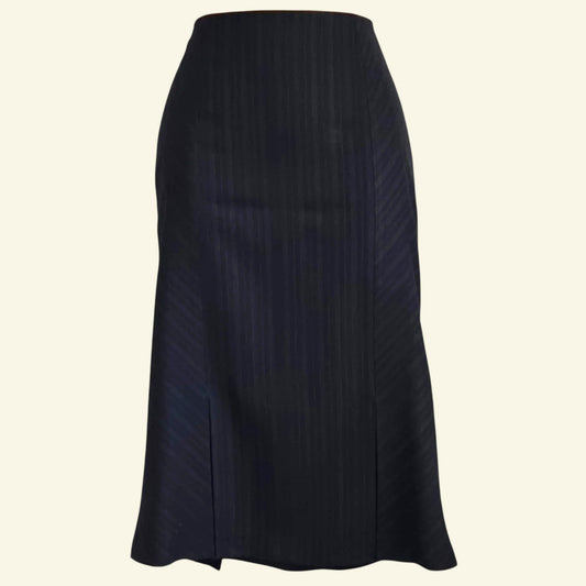 Zapa Black & Brown Herrigbone Design Skirt UK 12 US 8 EU 40 - Timelessfashions