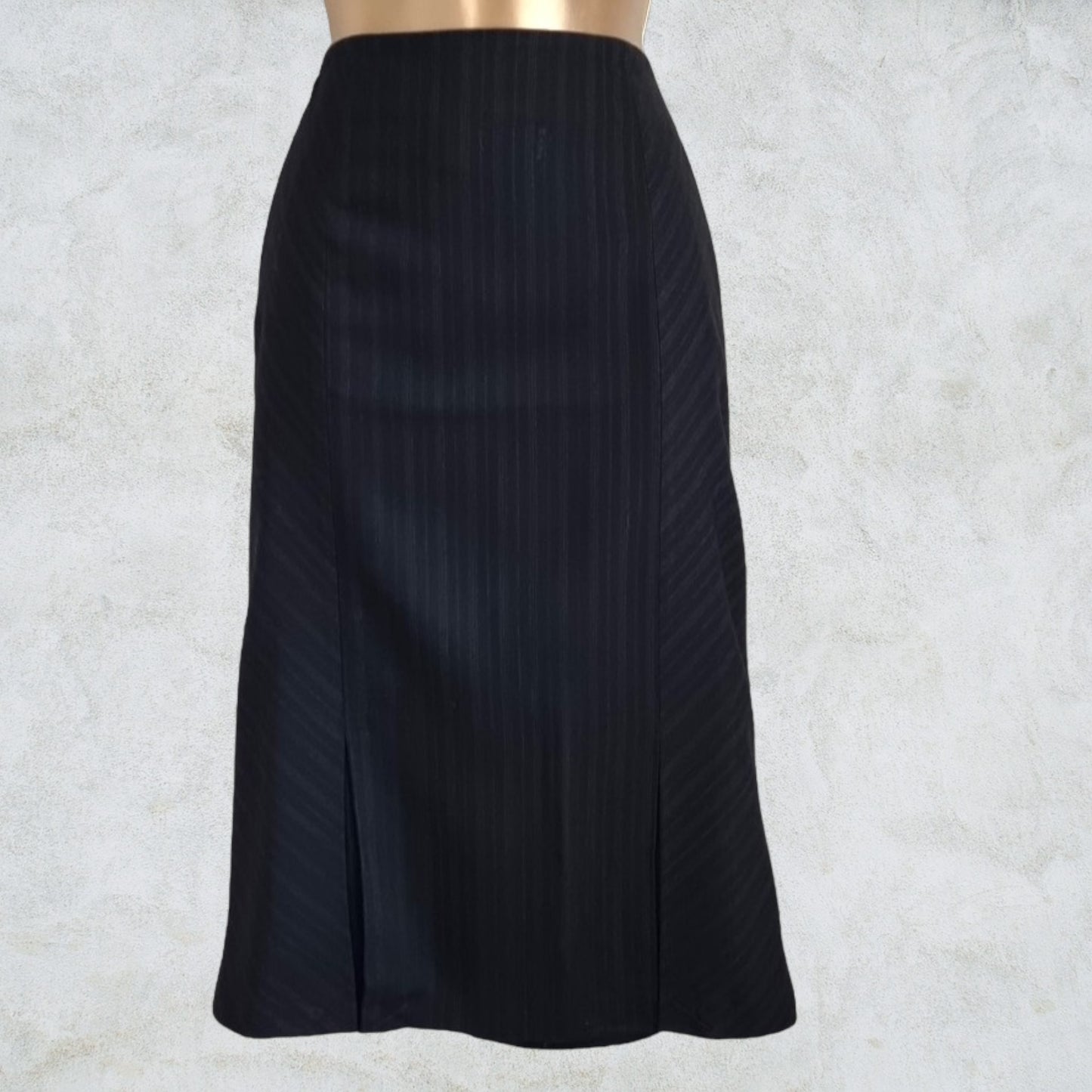 Zapa Black & Brown Herrigbone Design Skirt UK 12 US 8 EU 40 Timeless Fashions