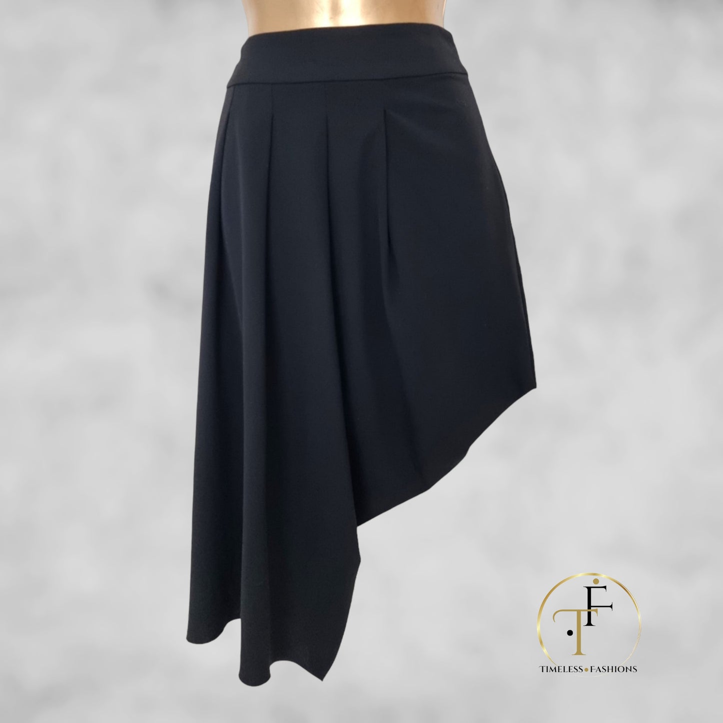 Sportmax by MaxMara Womens Black Asymmetric Hem Skirt UK 10 US 6 EU 38 Timeless Fashions
