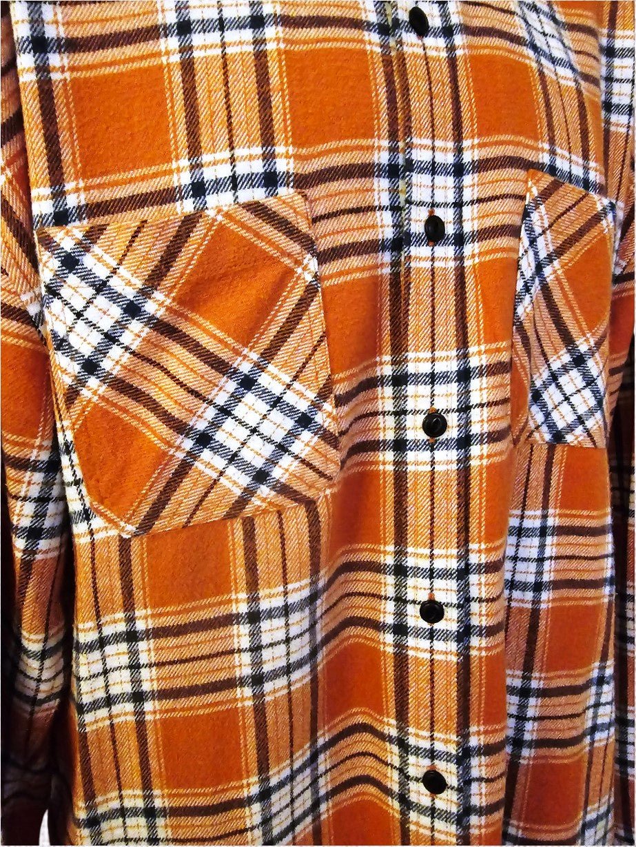 Asos Men’s Oversized Brushed Flannel Brown Check Size L - Timelessfashions