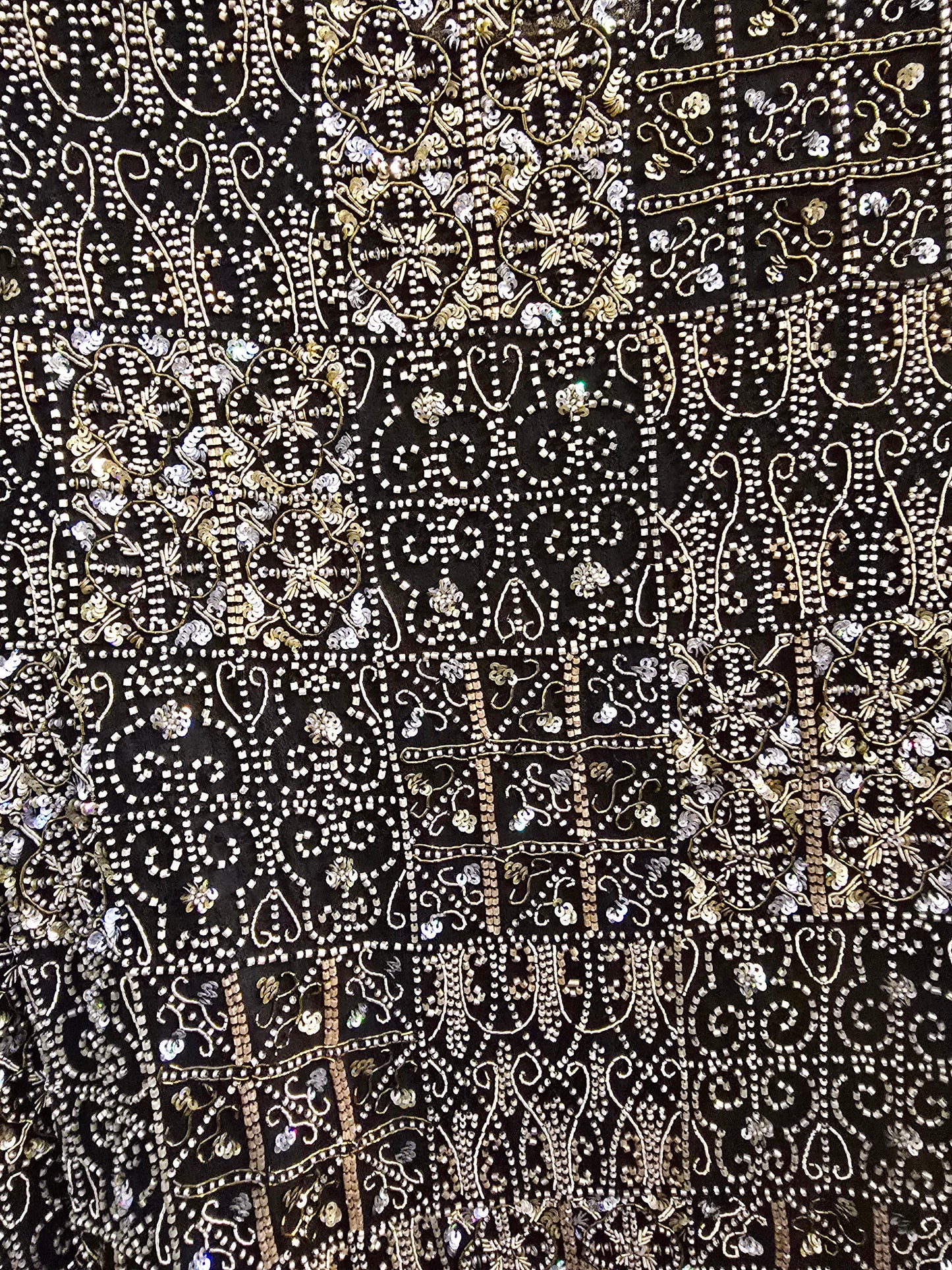 Caroline Charles Rare Vintage Black Beaded Jacket UK 16 US 12 EU 44 - Timelessfashions