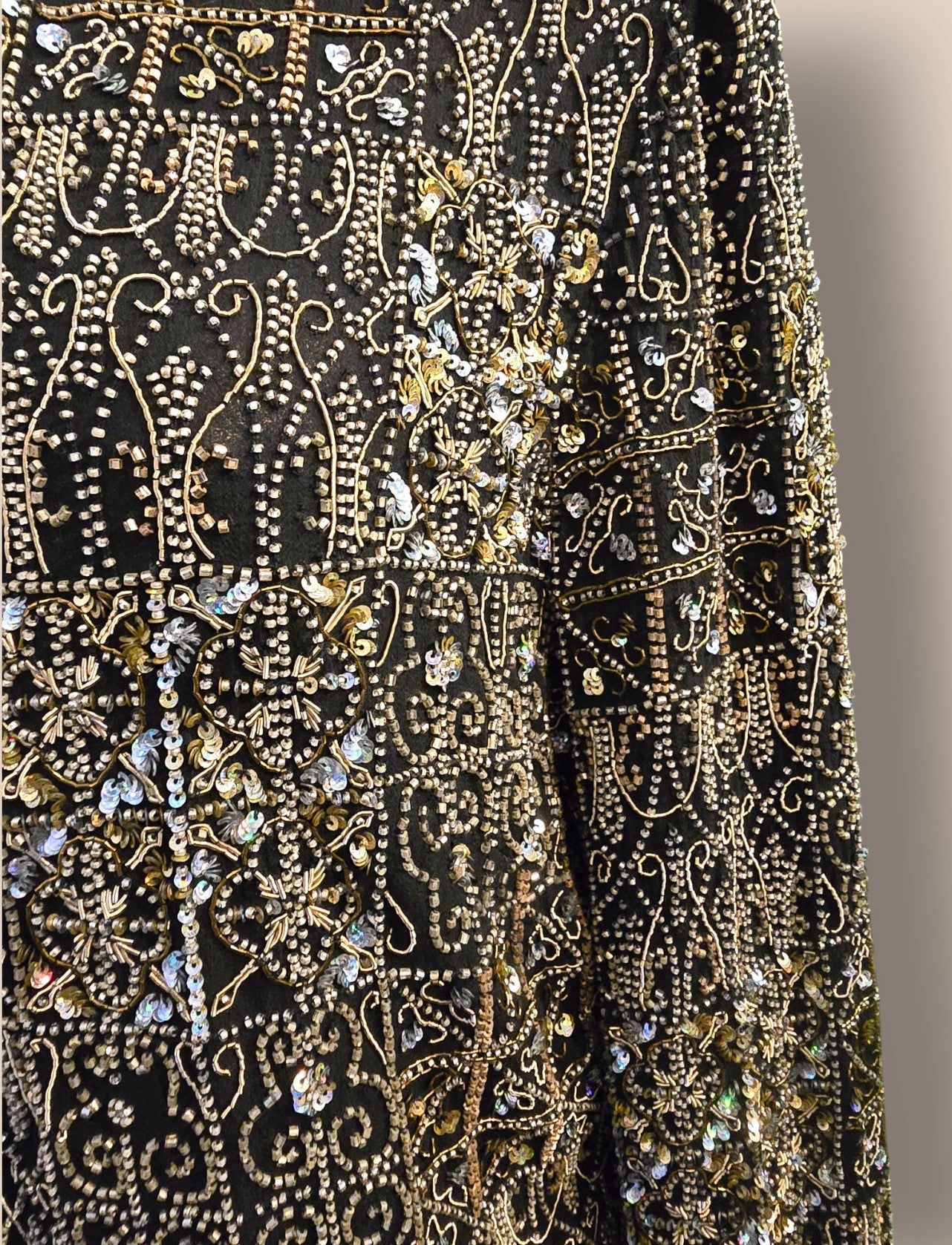Caroline Charles Rare Vintage Black Beaded Jacket UK 16 US 12 EU 44 - Timelessfashions