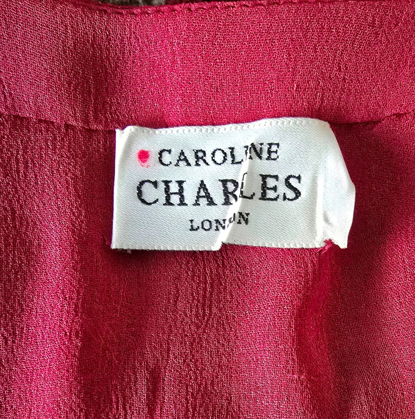 Caroline Charles Red Silk Sequin Jacket, Skirt & Cami Top UK 14/16 US 10/123 EU 42/44 - Timelessfashions